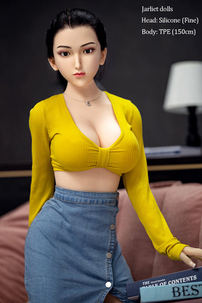 150cm/4ft9 D-cup Silicone Head TPE Body Sex Doll – Riona