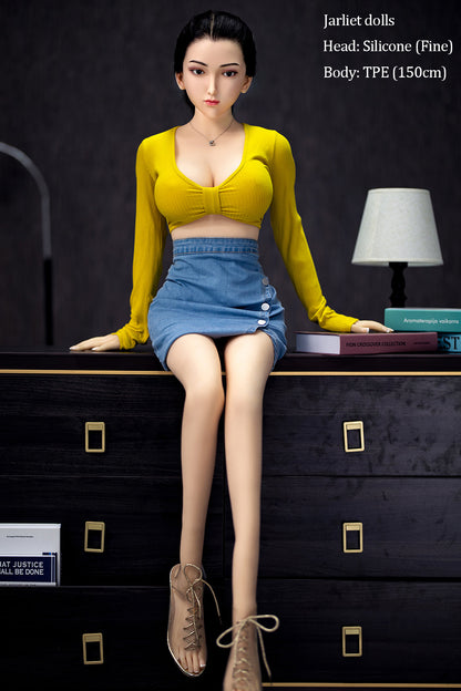 150cm/4ft9 D-cup Silicone Head TPE Body Sex Doll – Riona