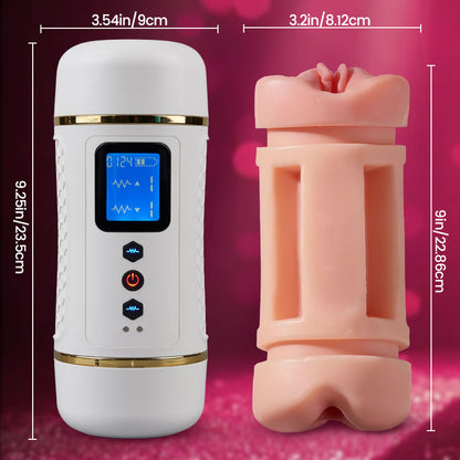 Throb - Fleshy Labia & Anal Tight Experience Dual-End Sucking in One Automatic Male Masturbator