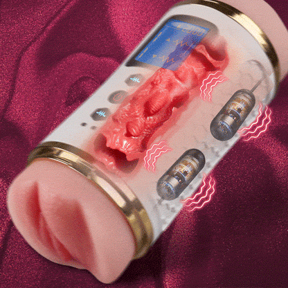 Throb - Fleshy Labia & Anal Tight Experience Dual-End Sucking in One Automatic Male Masturbator
