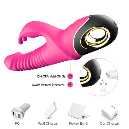 Sexoralab Rabbit Thrusting Dildo Vibrator