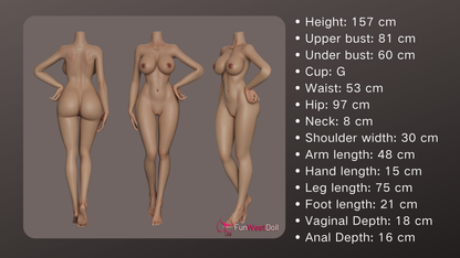 157cm/5ft2 G-cup Silicone Sex Doll – Lyra