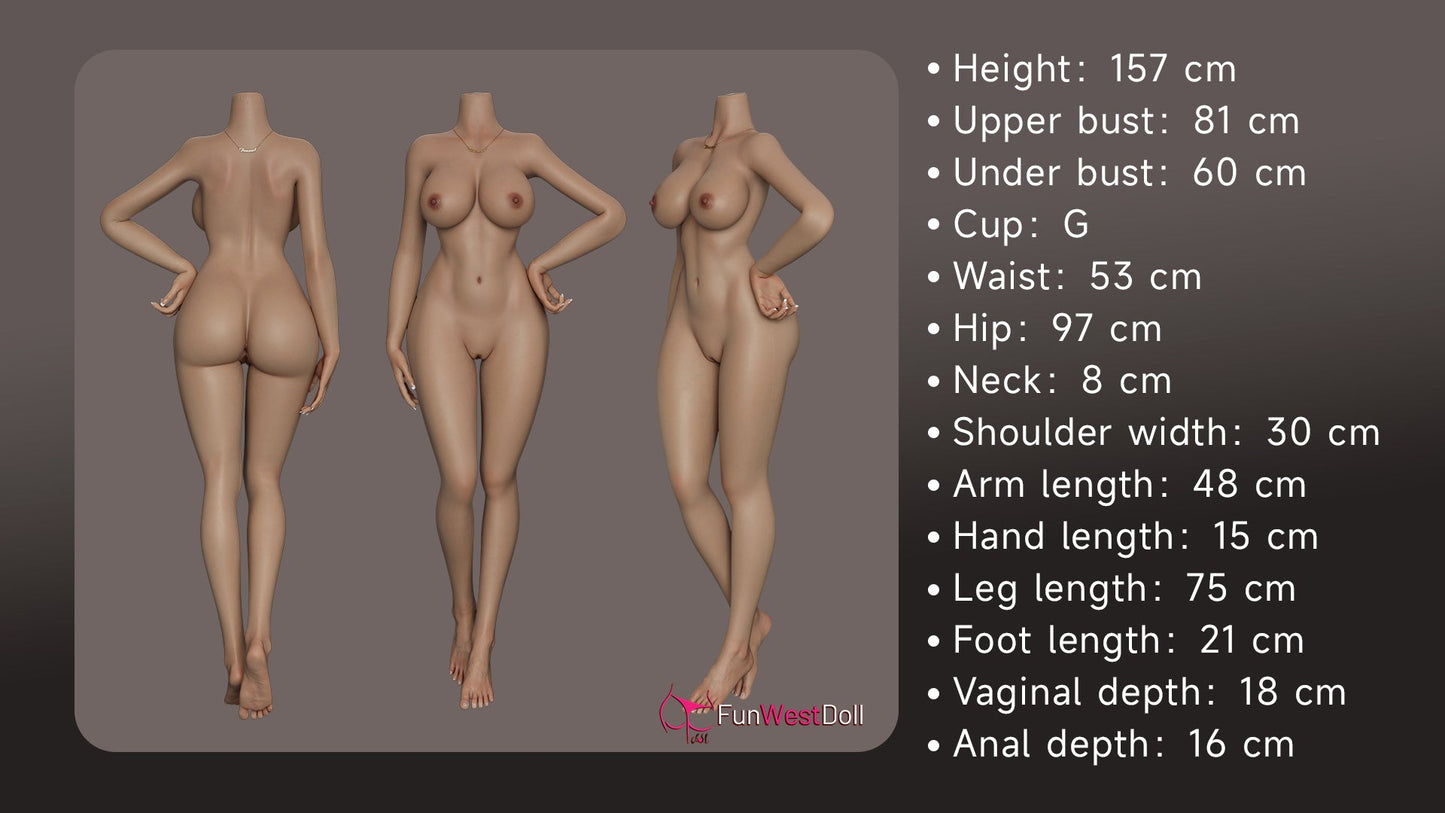 157cm/5ft2 G-cup Silicone Sex Doll – Amy
