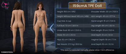159cm/5ft2 A-cup TPE Sex Doll – Skylar