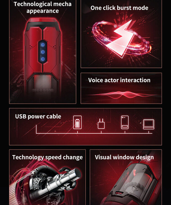 [Confidential delivery]Male Masturbaters Automatic Handsfree Thrusting Cup Vibrated Stroker Lubricants