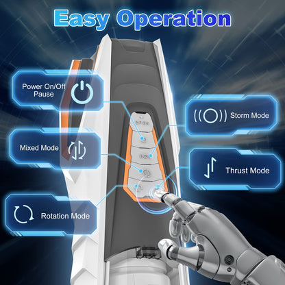 Automatic Rotating Thrusting Male Masturbators, Pocket Pussy Vagina Stroker with 11 Strong Modes, Krumppo Masturbation Cup with Ultra Realistic Tunnel, Male Sex Toys for Men Sexual Pleasure