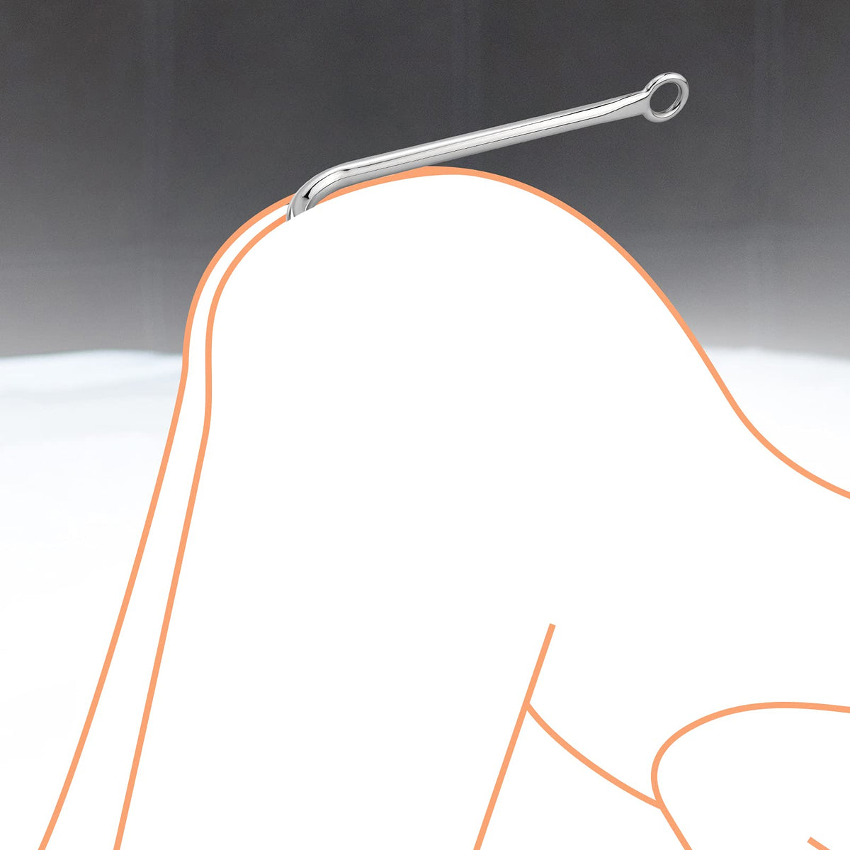 Solid Single Ball Rope Anal Hook with 2 Replaceable Balls