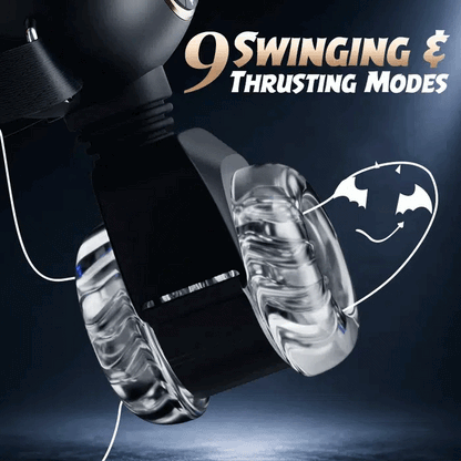 Joysexbox - Wearable Male Masturbator 3-in-1 9 Thrusting Rotating Vibrating Sex Toy for Men Stroker
