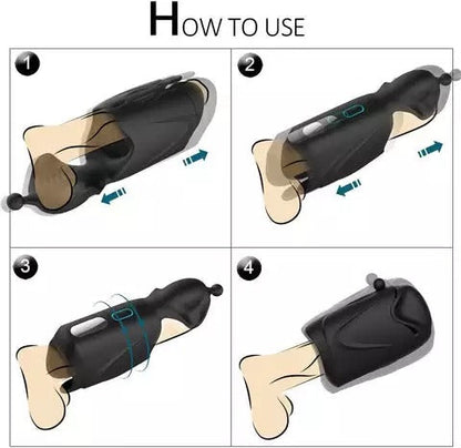 10-Pattern Vibrations Balls Dense Tickler Penis Ring